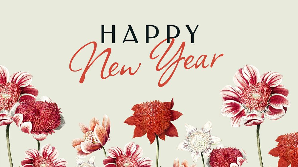 Happy new year blog banner template