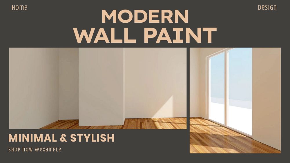 Wall paint blog banner template, editable text