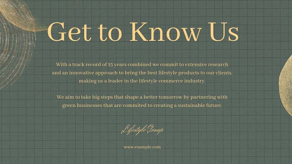 Know us blog banner template, editable text