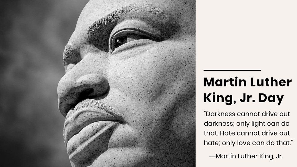 Martin Luther King blog banner template, editable text