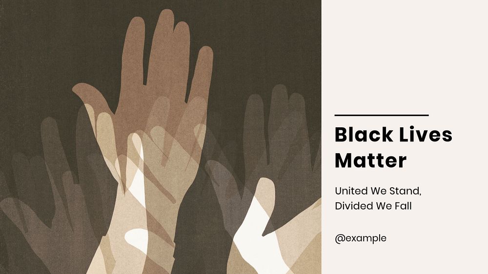 Black Lives Matter blog banner template, editable text