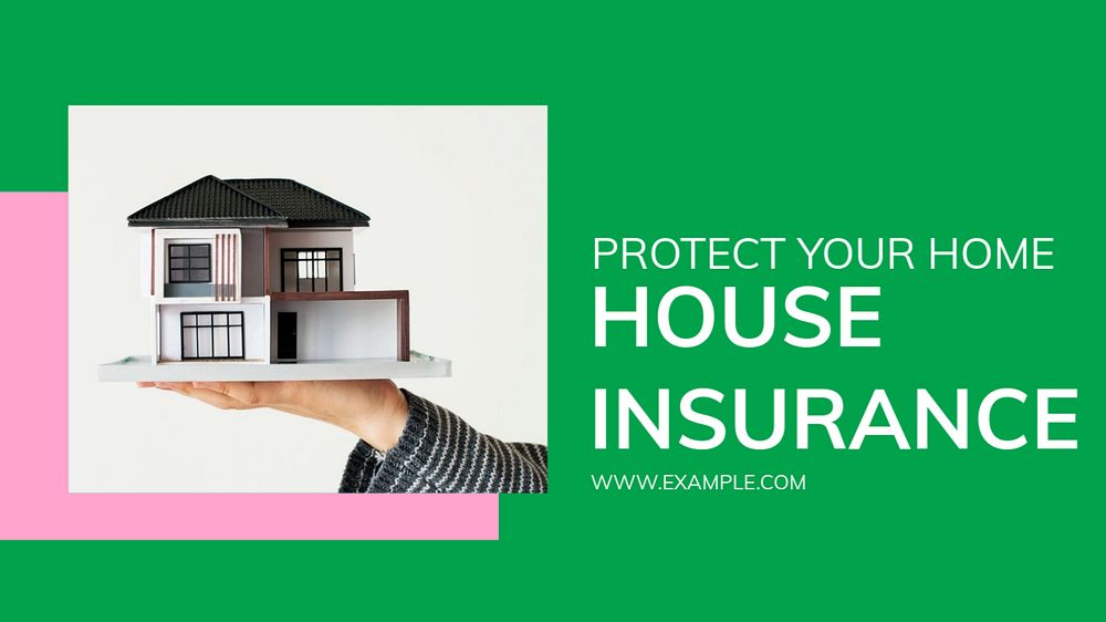 House insurance blog banner template, editable text