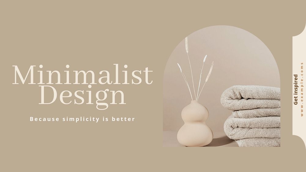 Minimalist design blog banner template, editable text