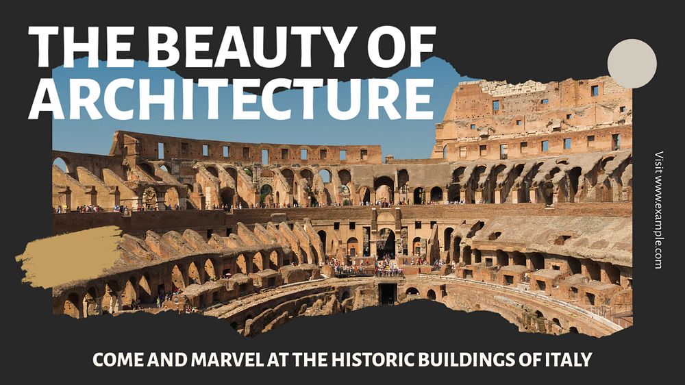 Italian architecture blog banner template, editable text