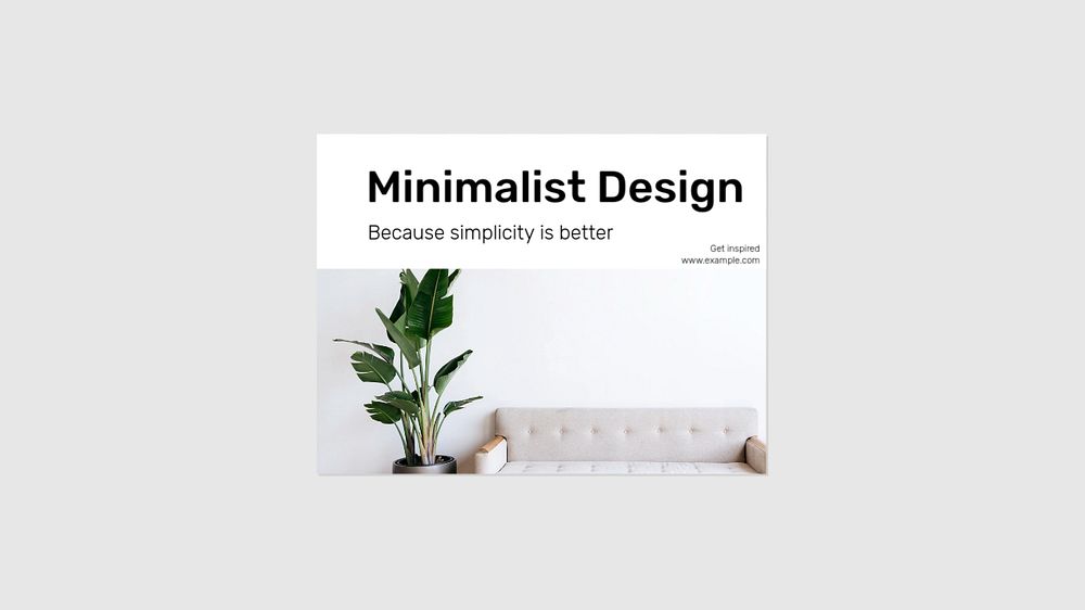 Minimalist design blog banner template, editable text