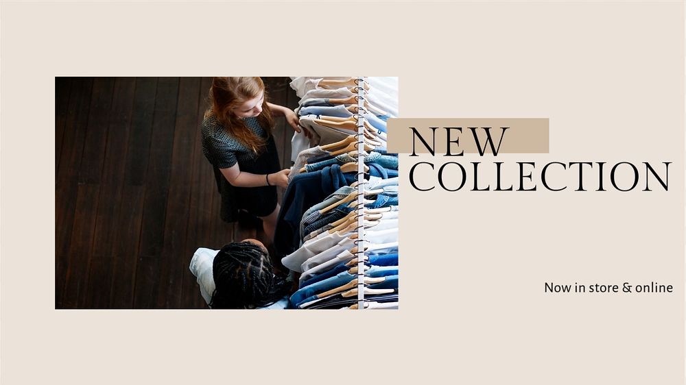 New collection blog banner template, editable text