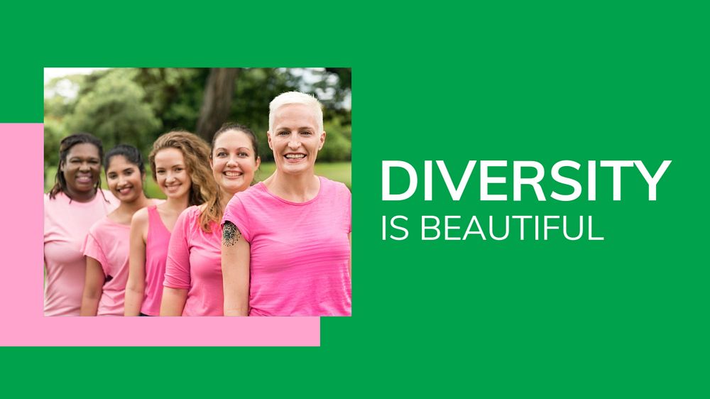 Beautiful diversity blog banner template, editable text