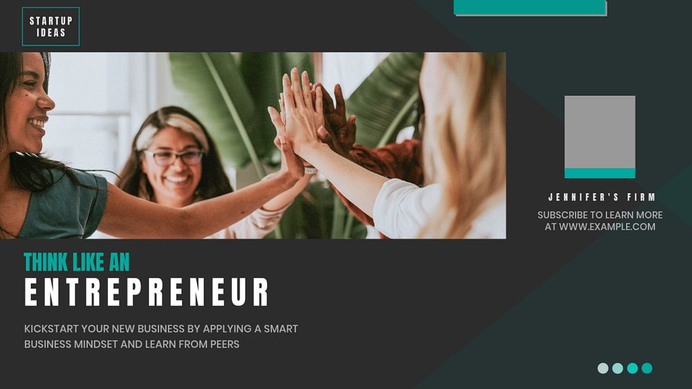 Entrepreneur blog banner template, editable text