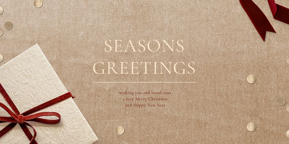 Season's greeting Twitter post template, editable design