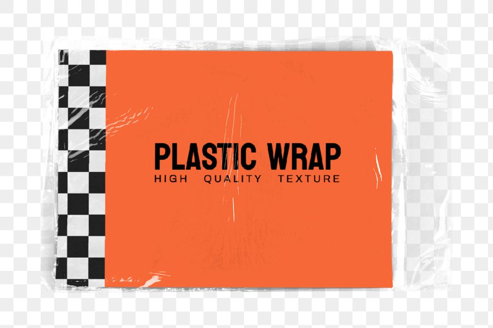 Plastic wrap mockup, product packaging design