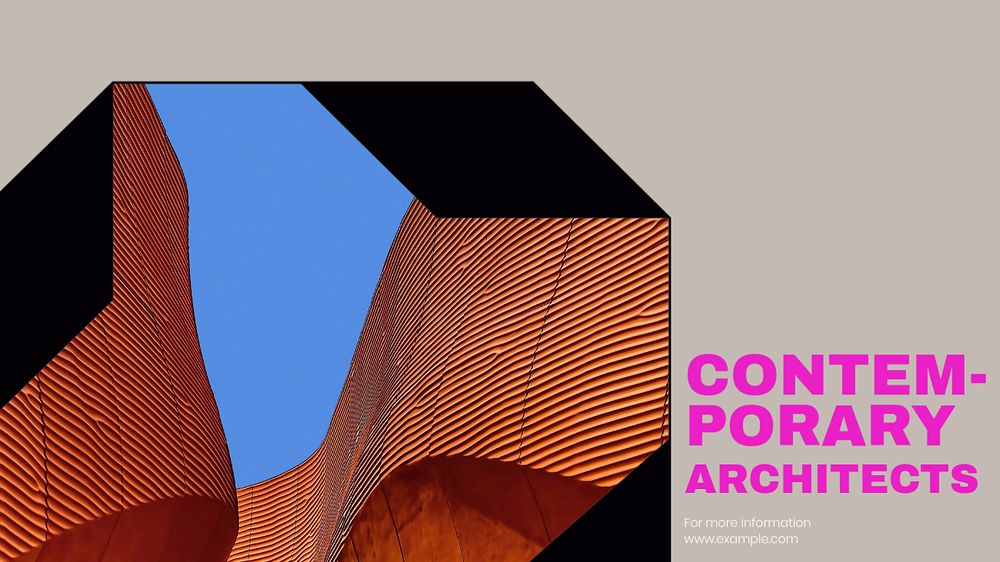 Contemporary architects blog banner template, editable design