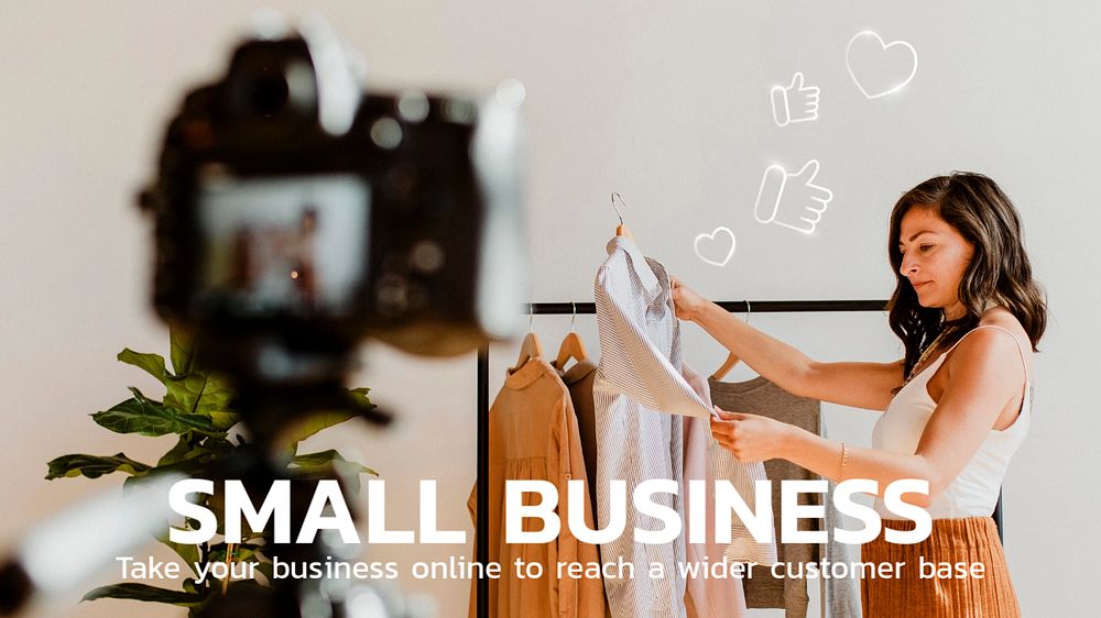 Small business blog banner template, editable technology design