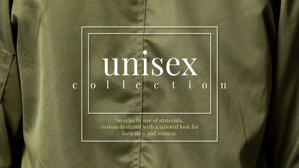 Unisex collection blog banner template, editable design