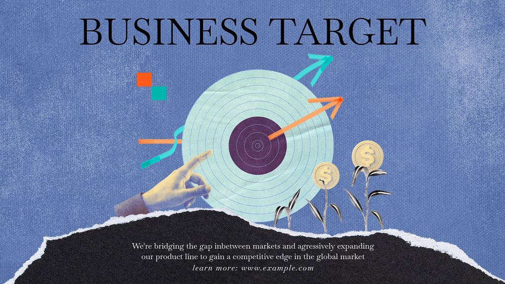 Business target  editable presentation slide template 