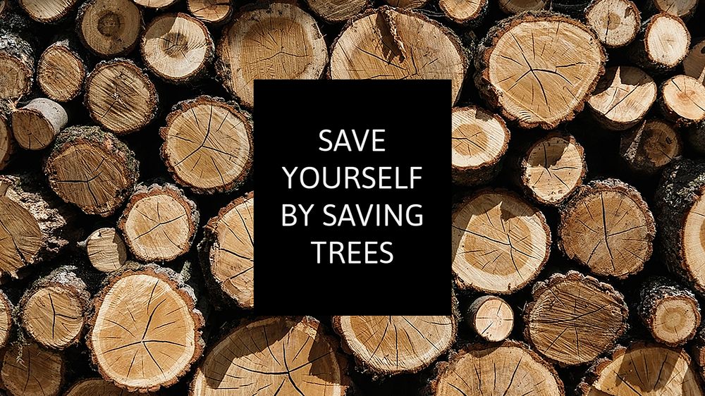 Save trees blog banner template, editable text