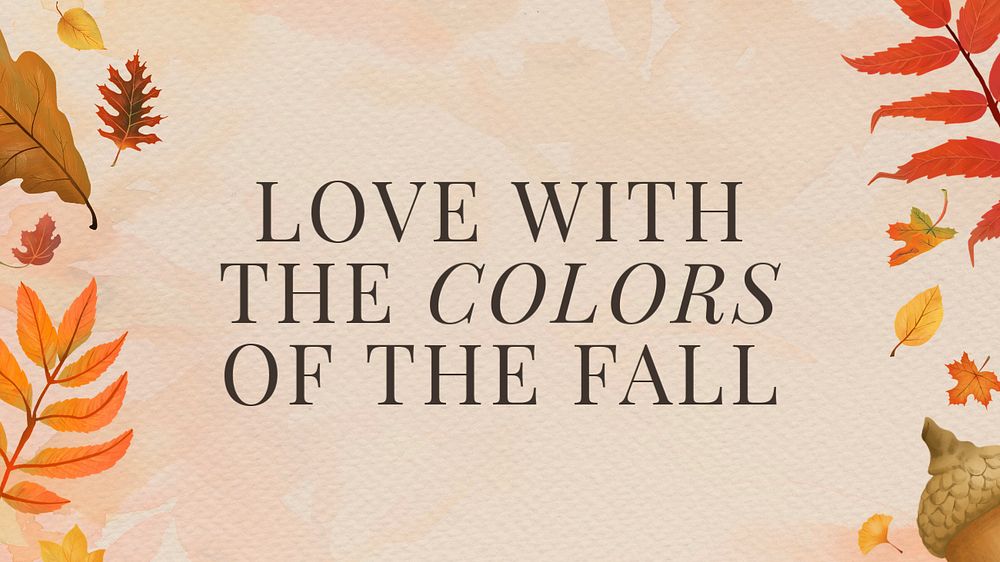 Autumn quote Facebook cover template, editable text