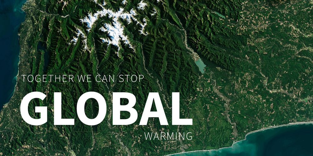 Global warming Twitter ad template for environment day