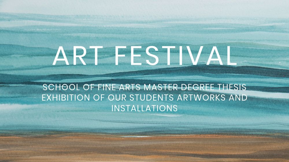 Art festival Facebook cover template, watercolor editable design