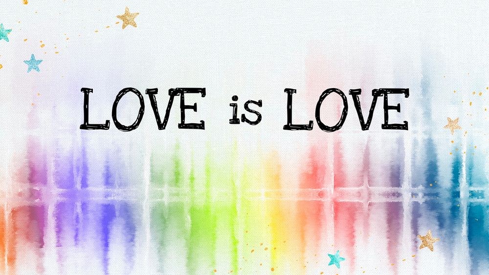 Equal love computer wallpaper template, editable text