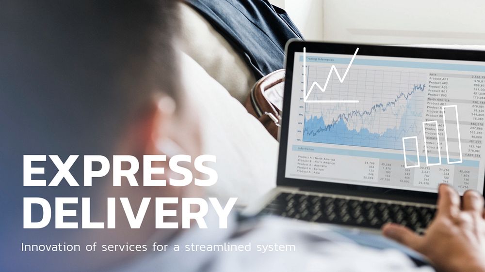 Express delivery blog banner template, editable fintech design