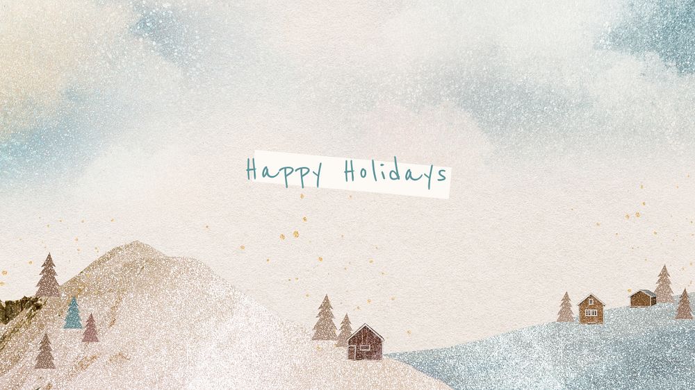 Happy holidays blog banner template, editable design