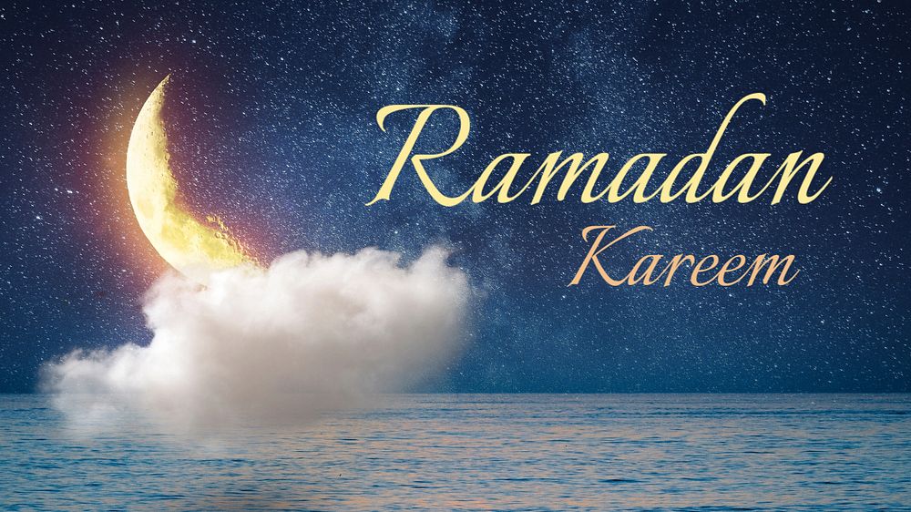 Ramadan Kareem blog banner template, editable Islamic design