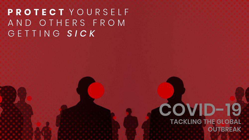 Covid-19 pandemic blog banner template, editable design