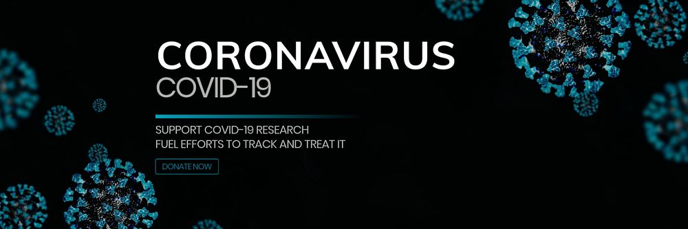 Coronavirus Covid-19 email header template, editable design