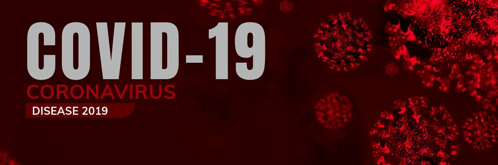 Covid-19 coronavirus email header template, editable design