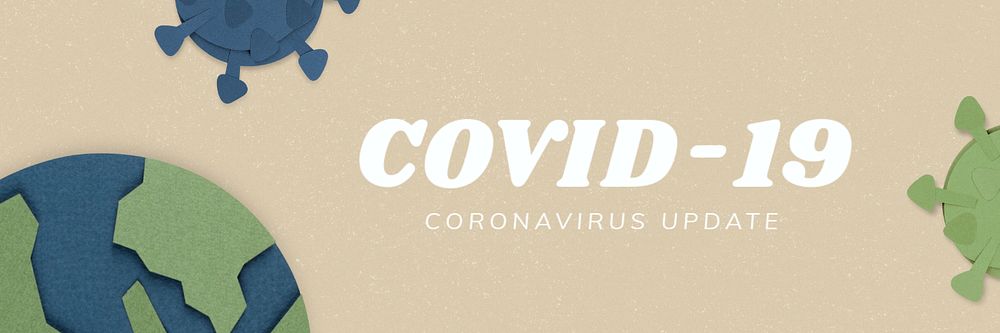 Coronavirus update email header template, editable design