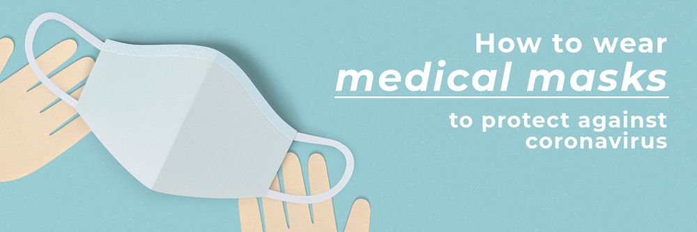 Medical mask email header template, editable design