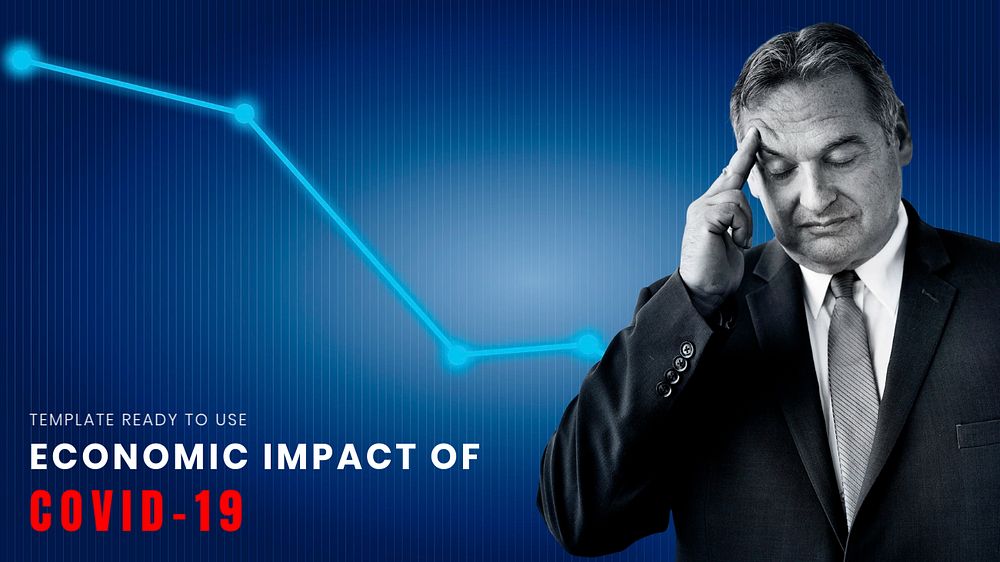 Economic impact YouTube thumbnail template, editable design