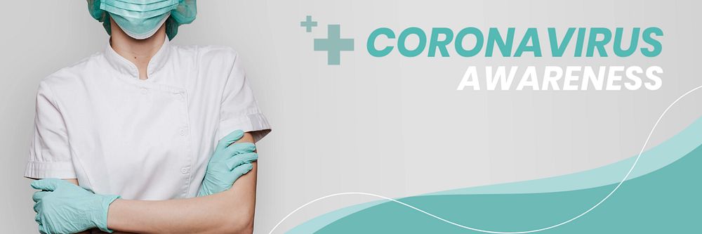 Coronavirus awareness email header template, editable design