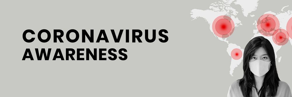 Coronavirus awareness email header template, editable design