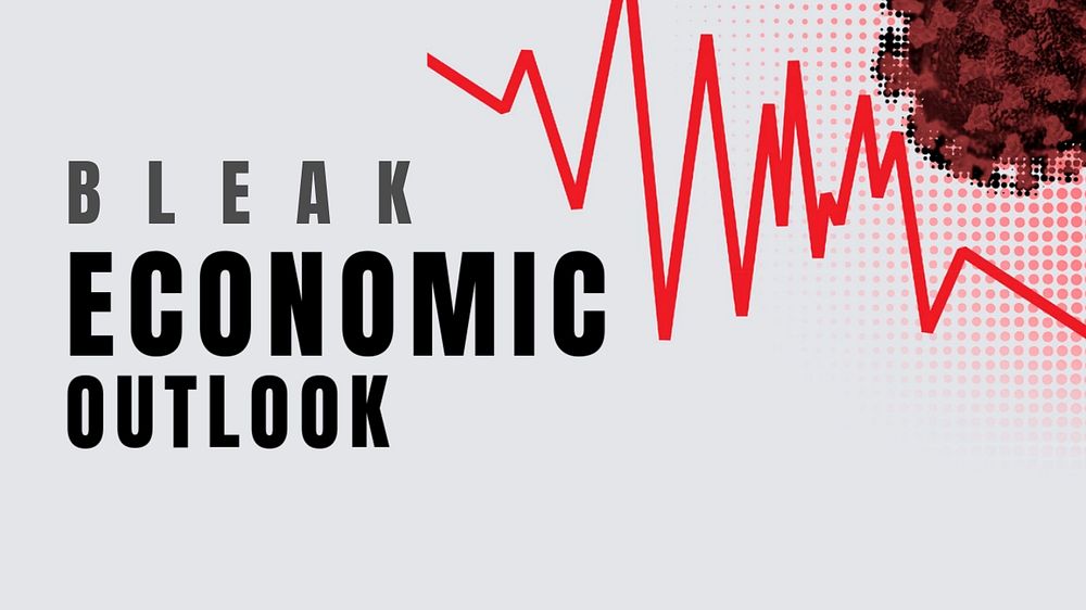 Economic outlook YouTube thumbnail template, editable design