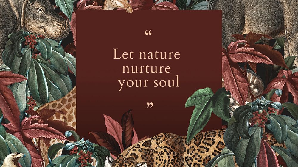 Exotic animals blog banner template, editable pattern design