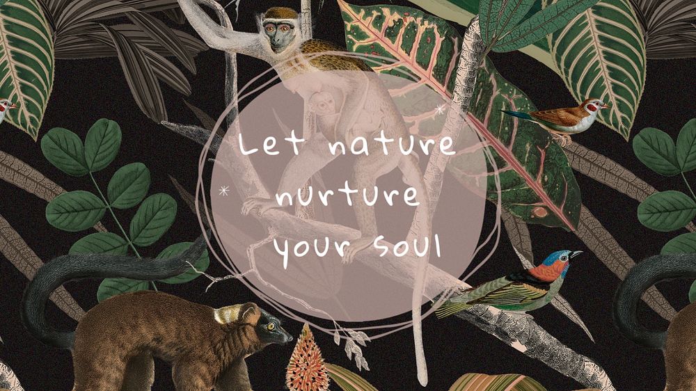 Nature quote blog banner template, editable design