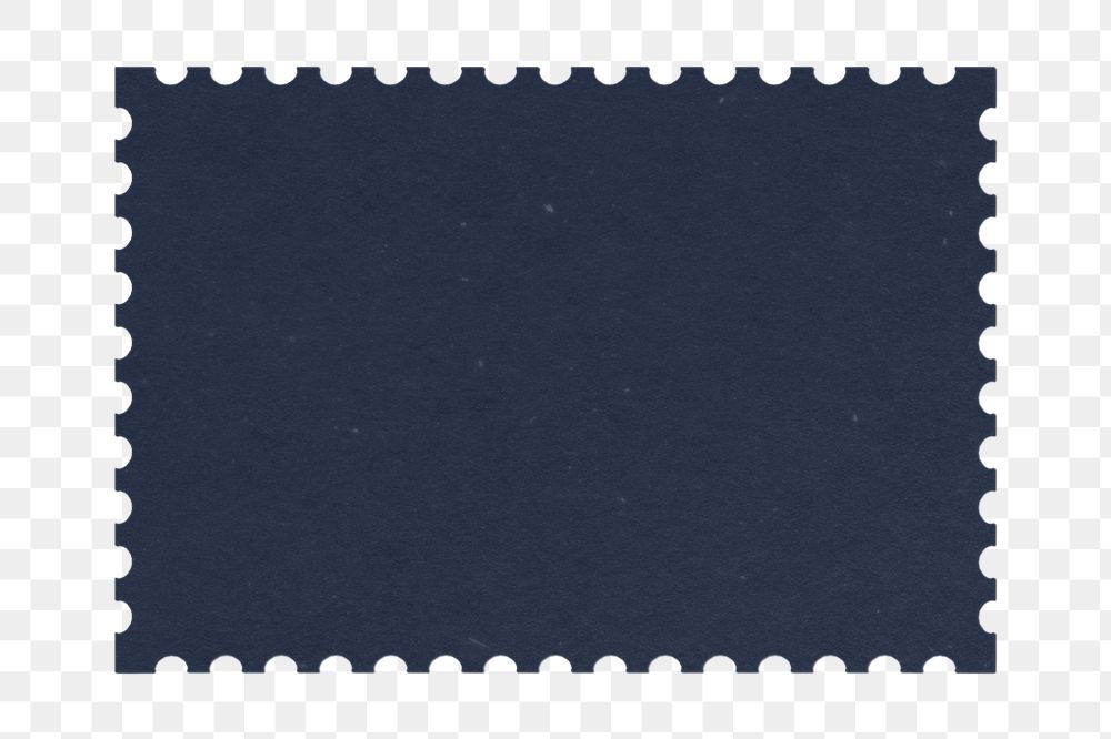 Blue postage stamp editable mockup element