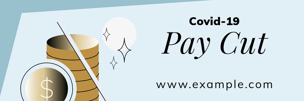 Pay cut Twitter header template, editable design