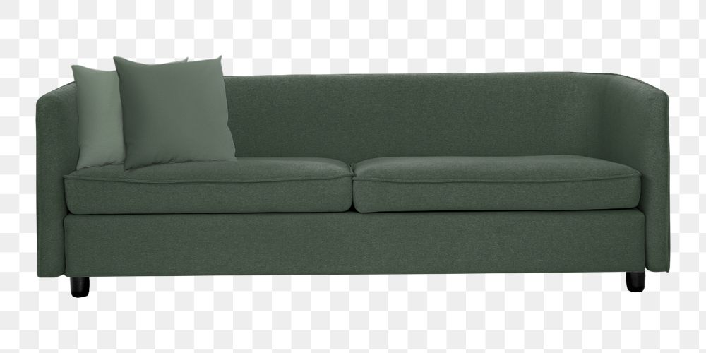 Green sofa mockup element, customizable design