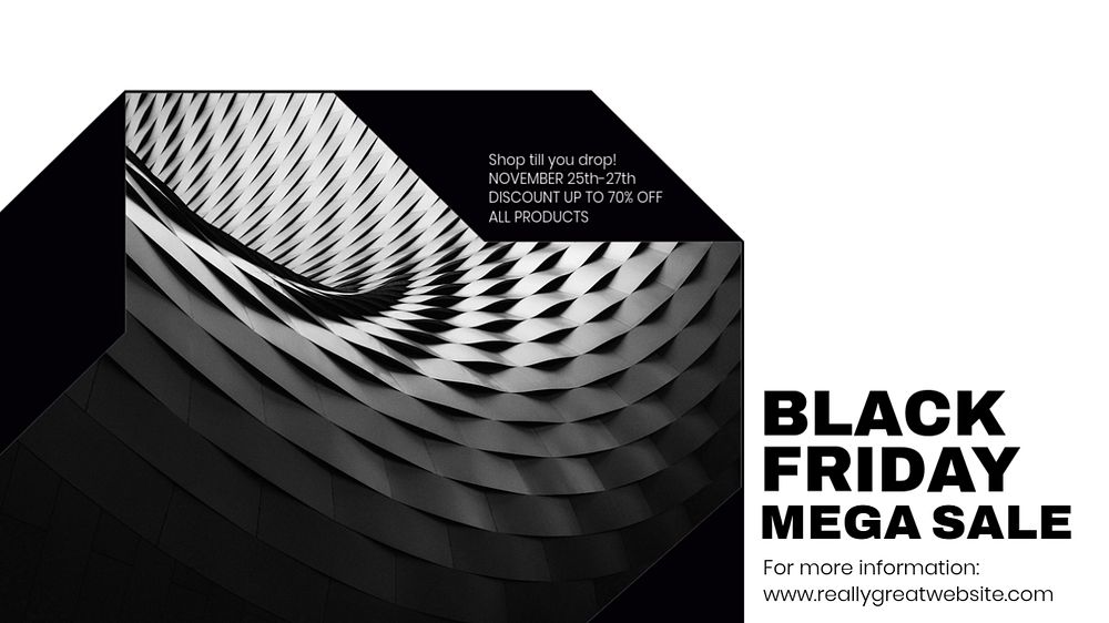 Black Friday sale blog banner template, editable text & design