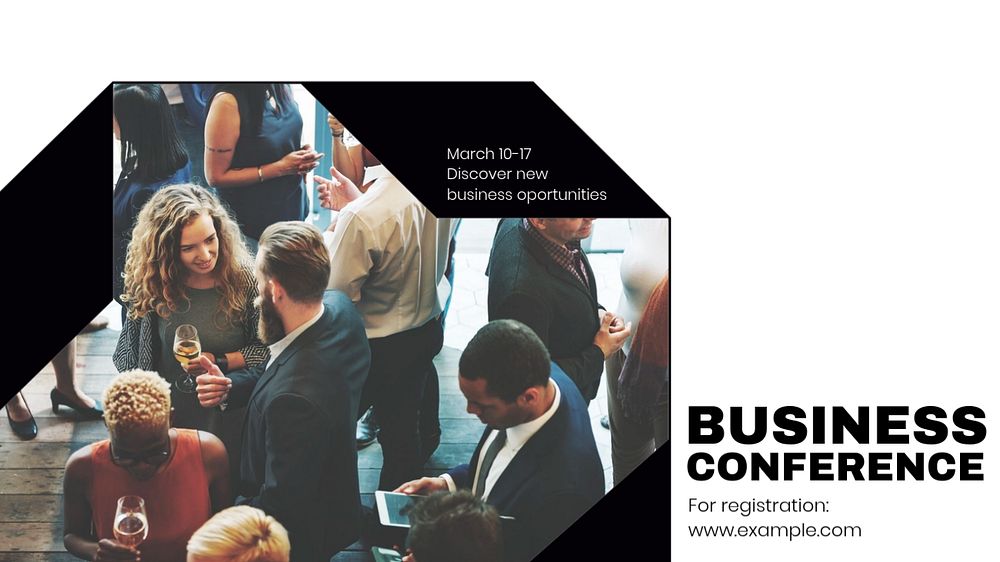 Business Seminar blog banner template, editable text & design