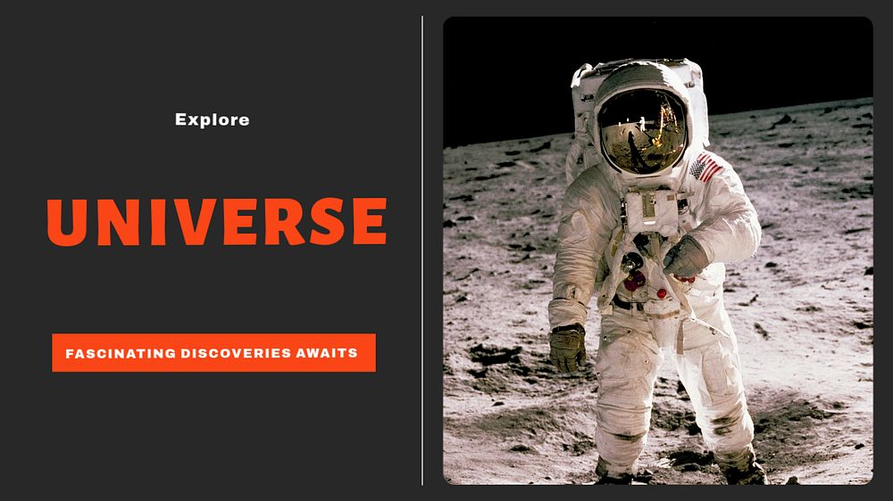 Universe blog banner template, editable text & design