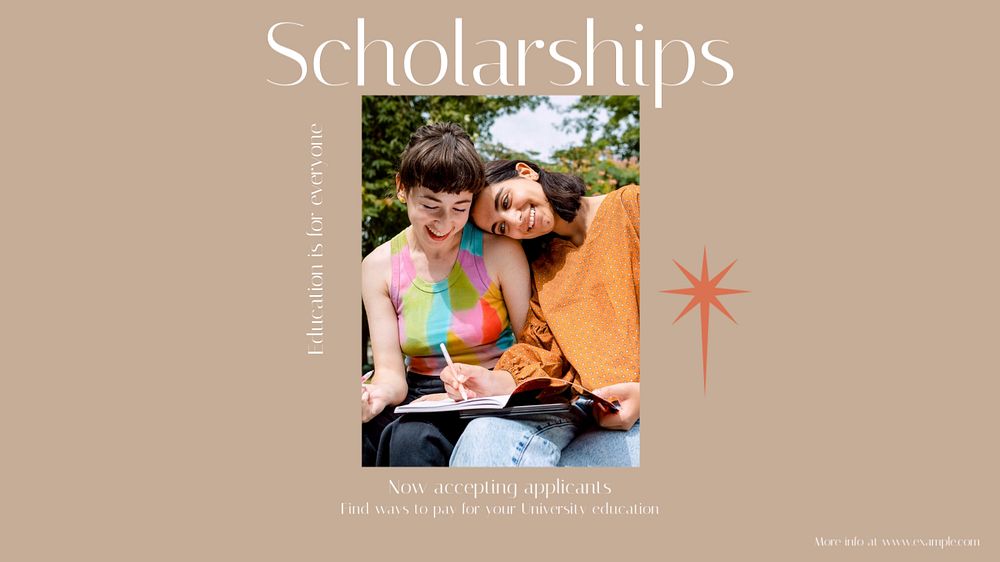 Scholarships Facebook cover template, editable design