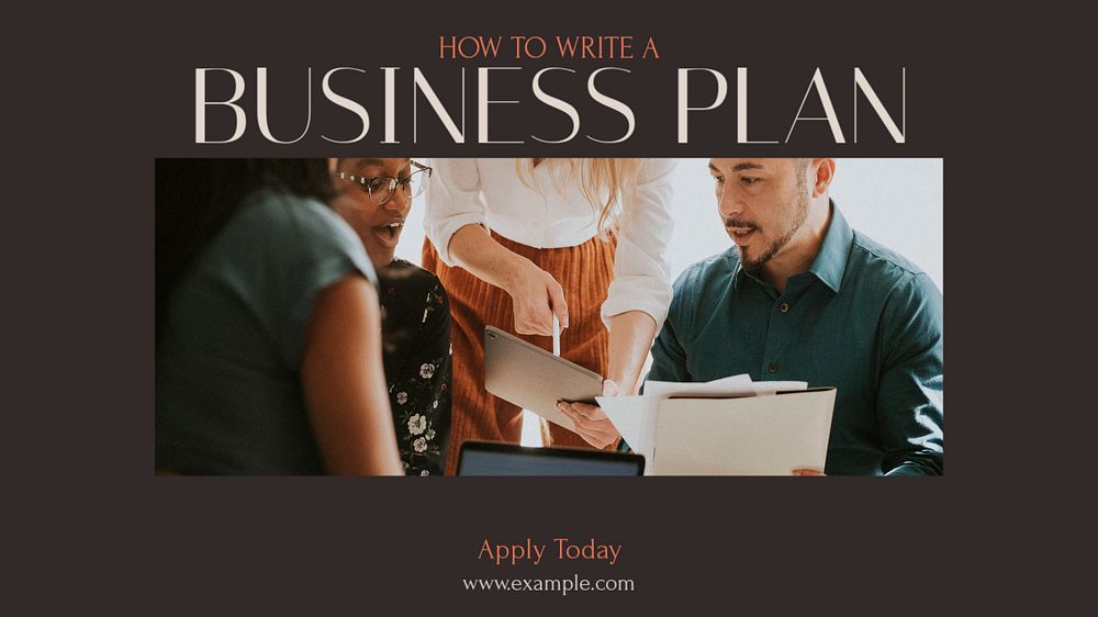 Business plan Facebook cover template, editable design