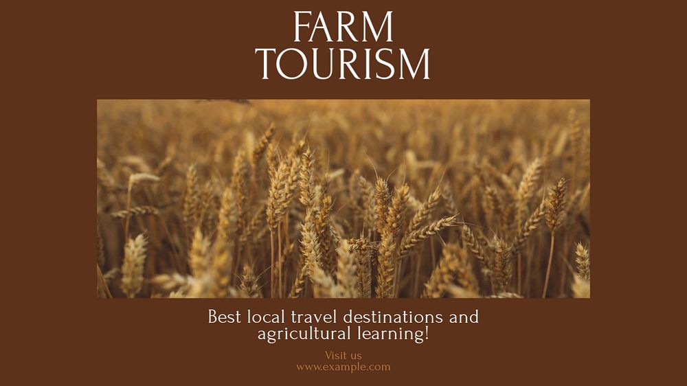 Farm tourism Facebook cover template, editable design