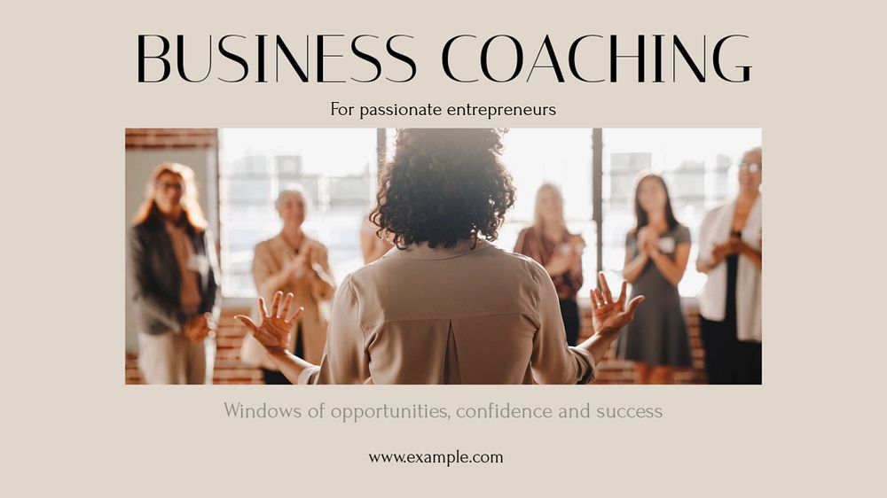 Business coaching Facebook cover template, editable design