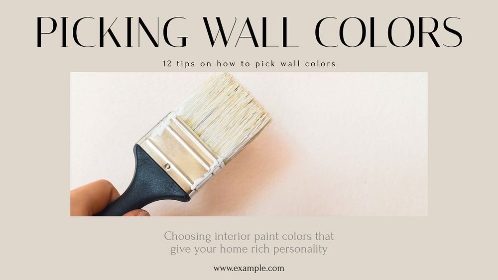 Wall colors Facebook cover template, editable design