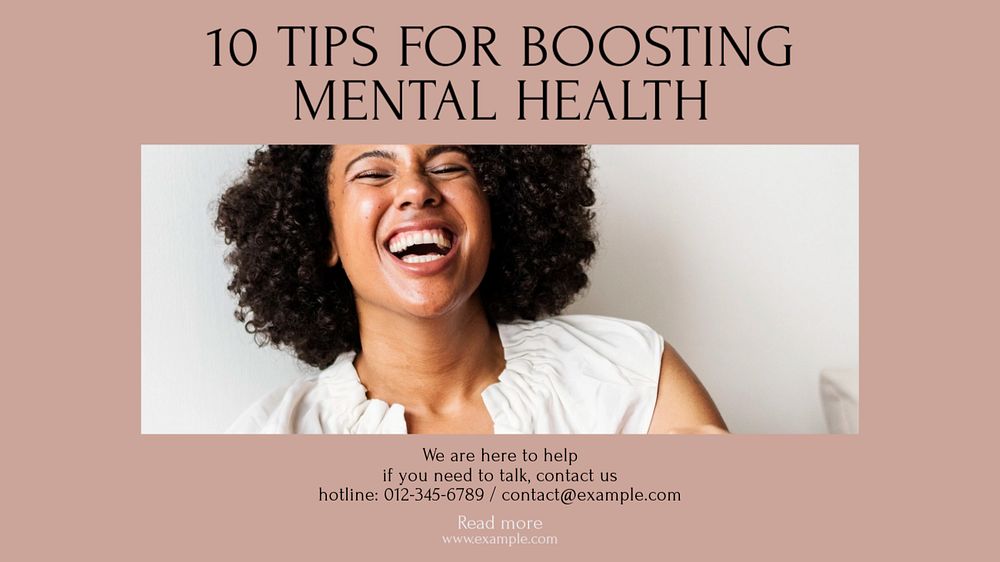 Boosting mental health Facebook cover template, editable design