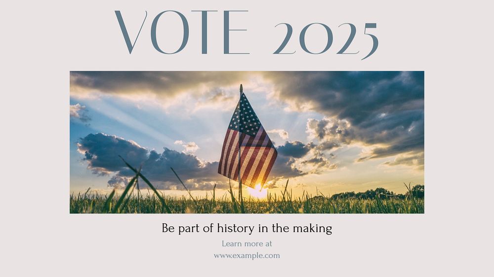 Vote, election campaign Facebook cover template, editable design
